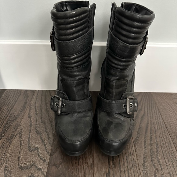 Nine West leather boots size 7.5 - Picture 3 of 5